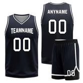 Custom White Dark Blue Black Orlando City Edition Personalized Reversible Basketball Set Sports Basketball Jersey BBJ01R-D0610-22-COOLMAX